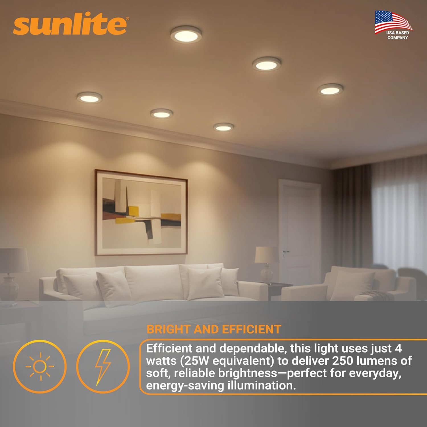 Sunlite LED R14 Mini Flood Light Bulbs, 4 Watts (25W Equivalent), 250 Lumens, Medium (E26) Base, Dimmable, ETL Listed, 3000K Warm White, for China and Curio Cabinet Light, 3 Count