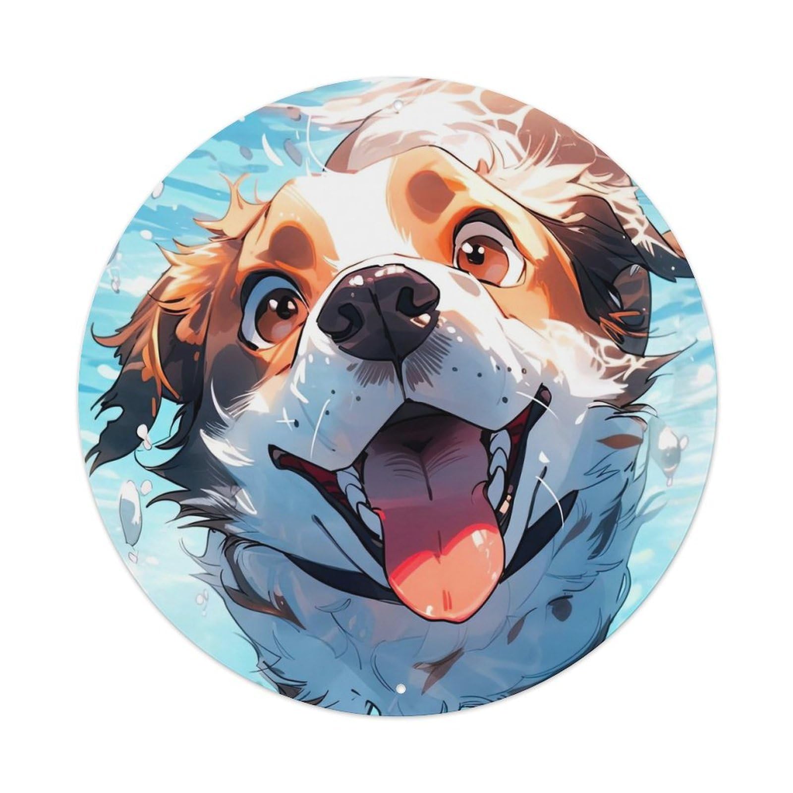 Animal Underwater Dog Fun Metal Tin Sign