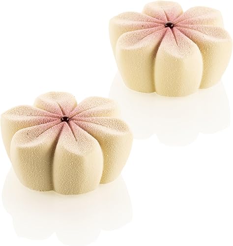 Silikomart Hana 87 - Molde de silicona para hornear con 6 cavidades de flores de 2.83 pulgadas de diámetro x 1.18 pulgadas de alto