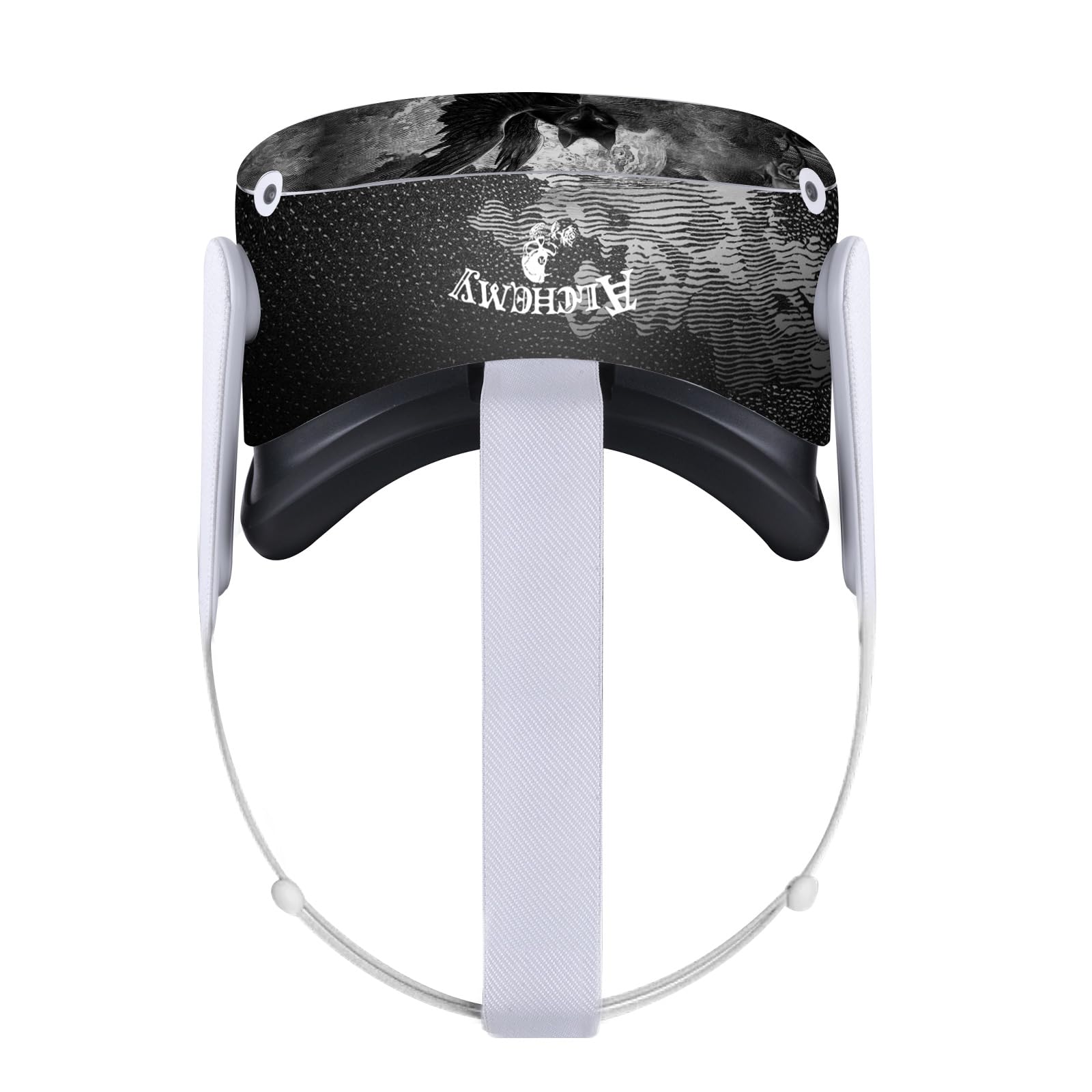 Head Case Designs Officially Licensed Alchemy Gothic Nine Lives of Poe Skull Cat Gothic Vinyl Sticker Skin Decal Cover Compatible with Meta Quest 2