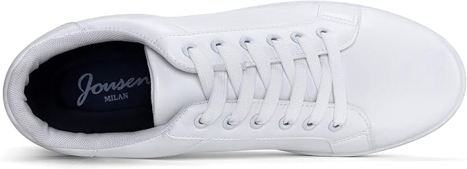Jousen Men's White Shoes Casual White Sneakers