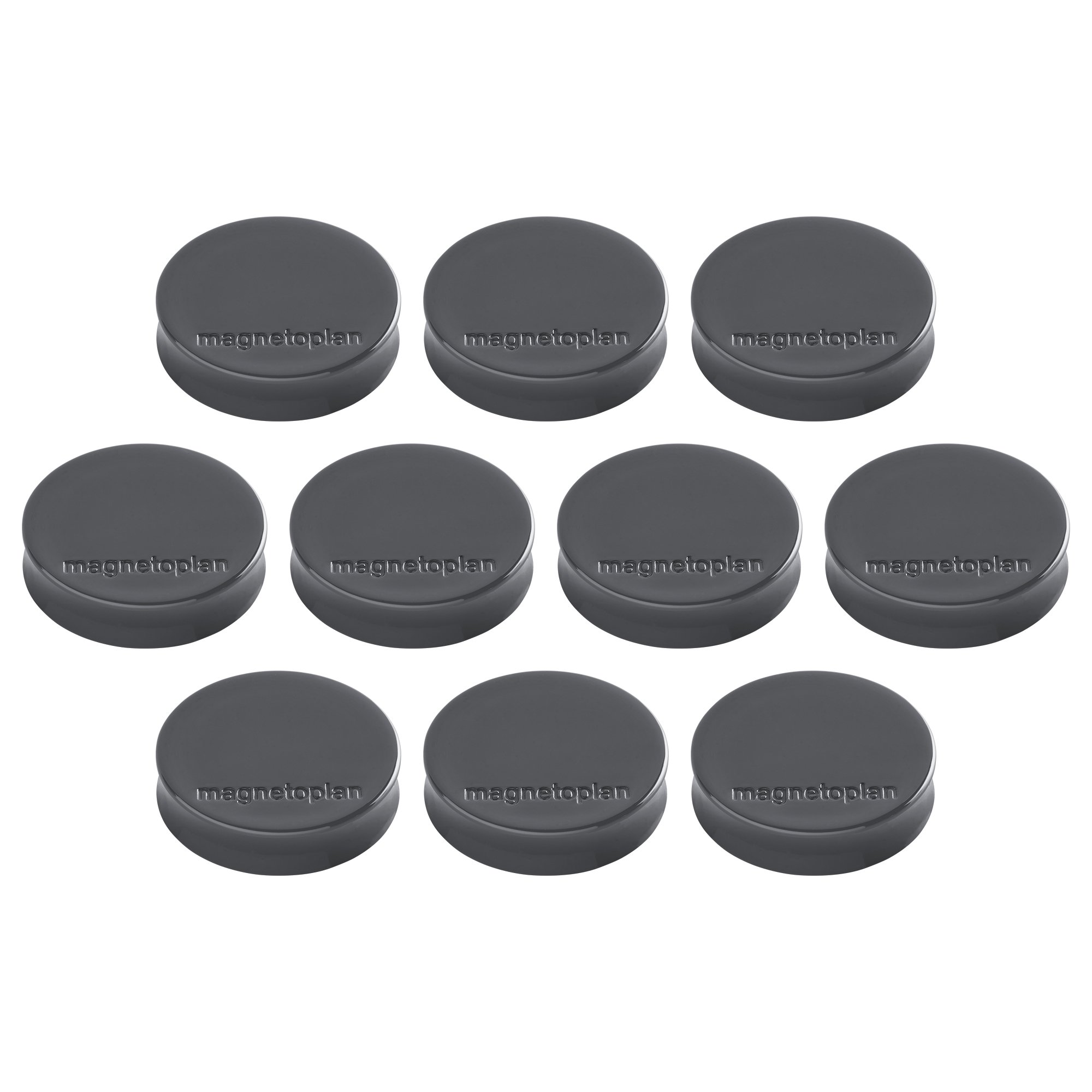 Ergo Magnets, Medium, Diameter 30 mm x 8 mm, Pack of 10 felsgrau