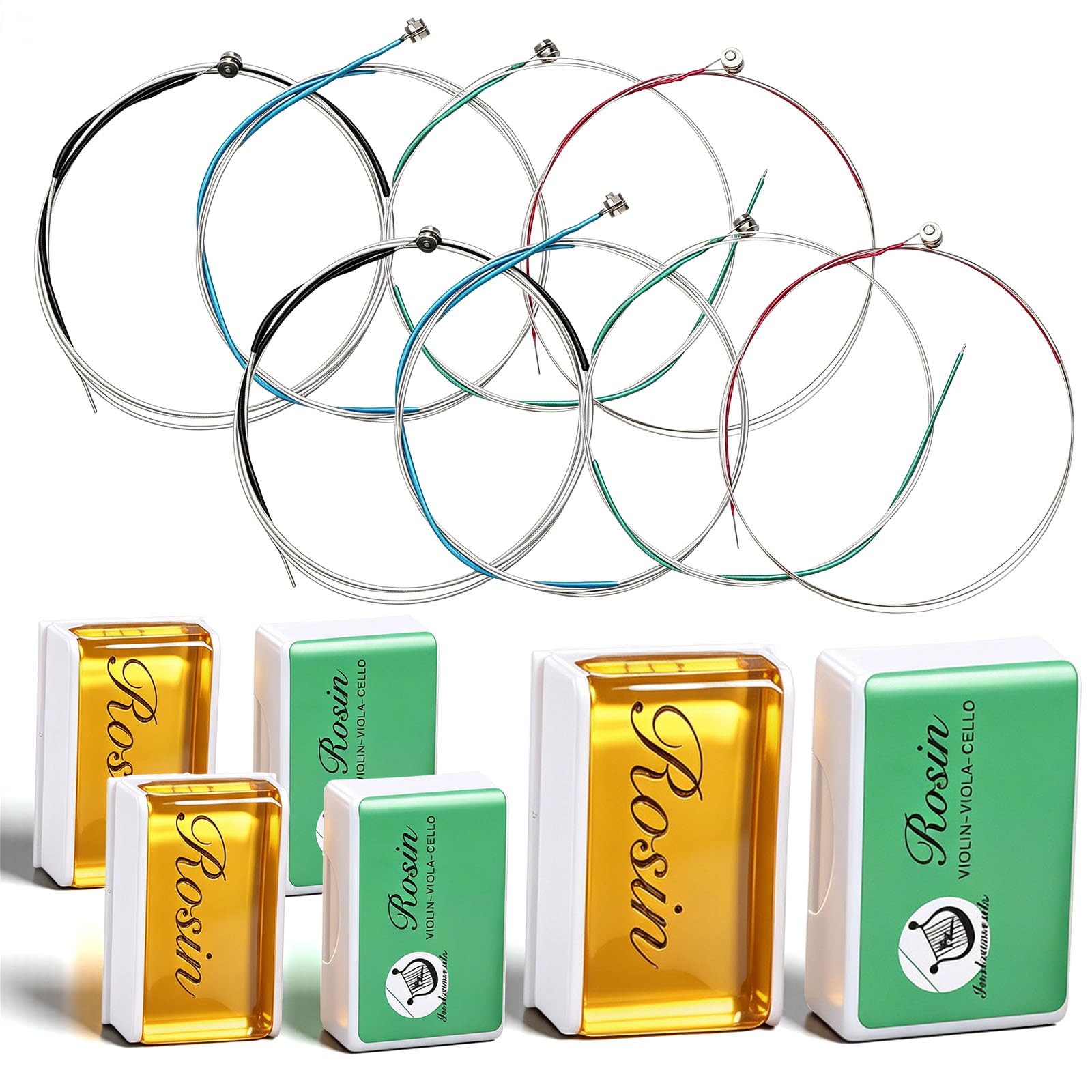 Konohan 8 Pcs Violin Strings with 6 Pcs Violin Rosin for Beginner