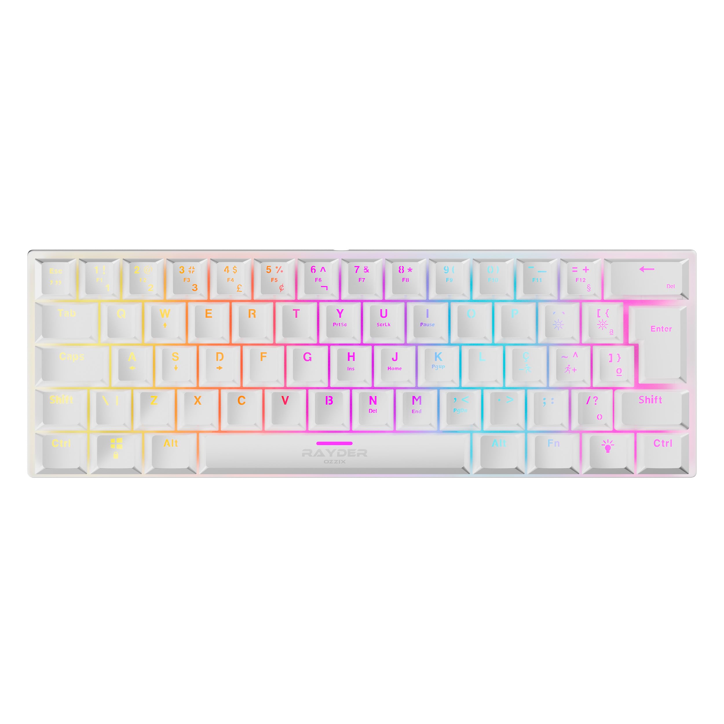 Teclado Mecânico Gamer Red Switch Rayder RGB 60% Compacto