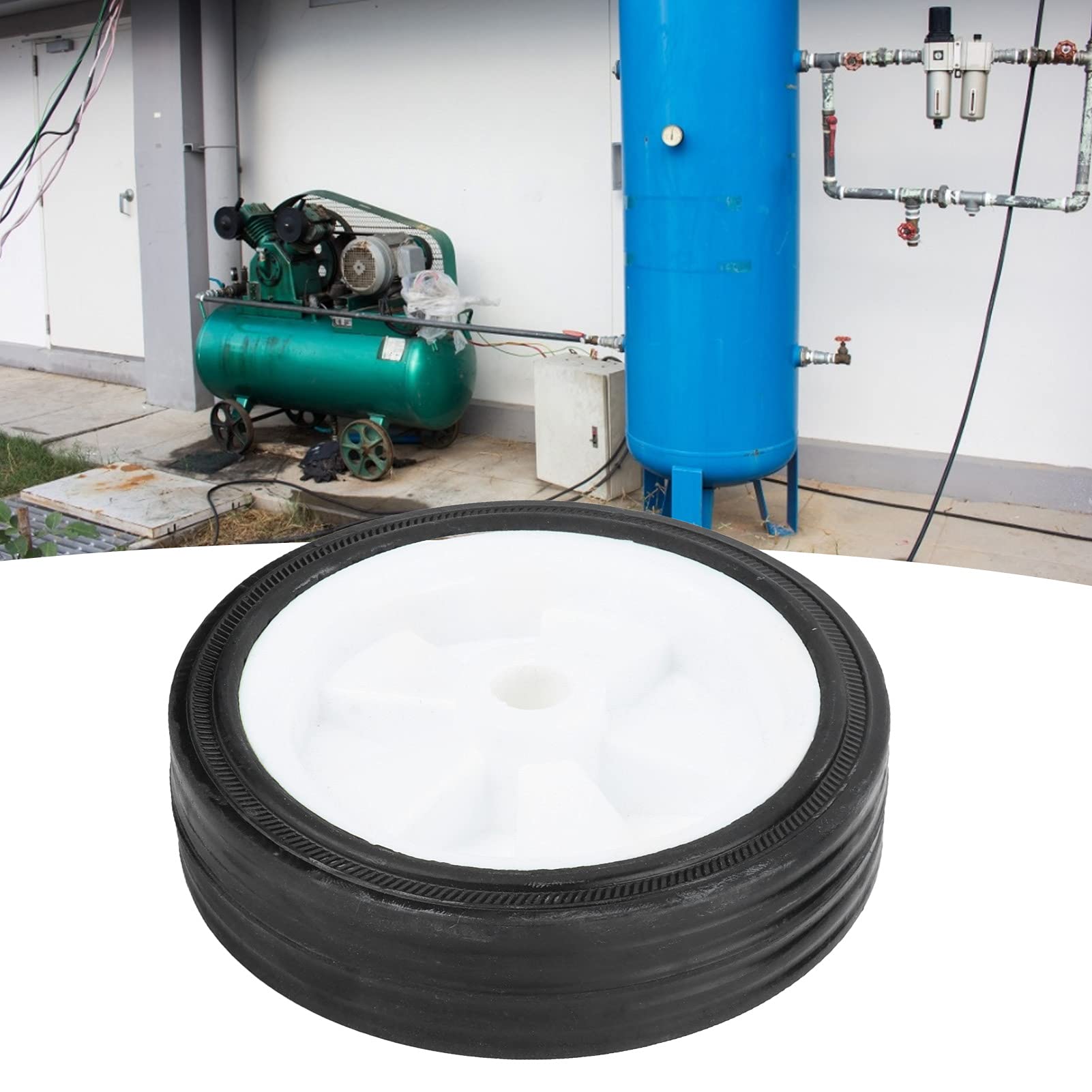 5 Inch 13 Holes Caster Wheels, ABS Heavy Duty Industrial Casters No Noise Wheel for Air Compressors