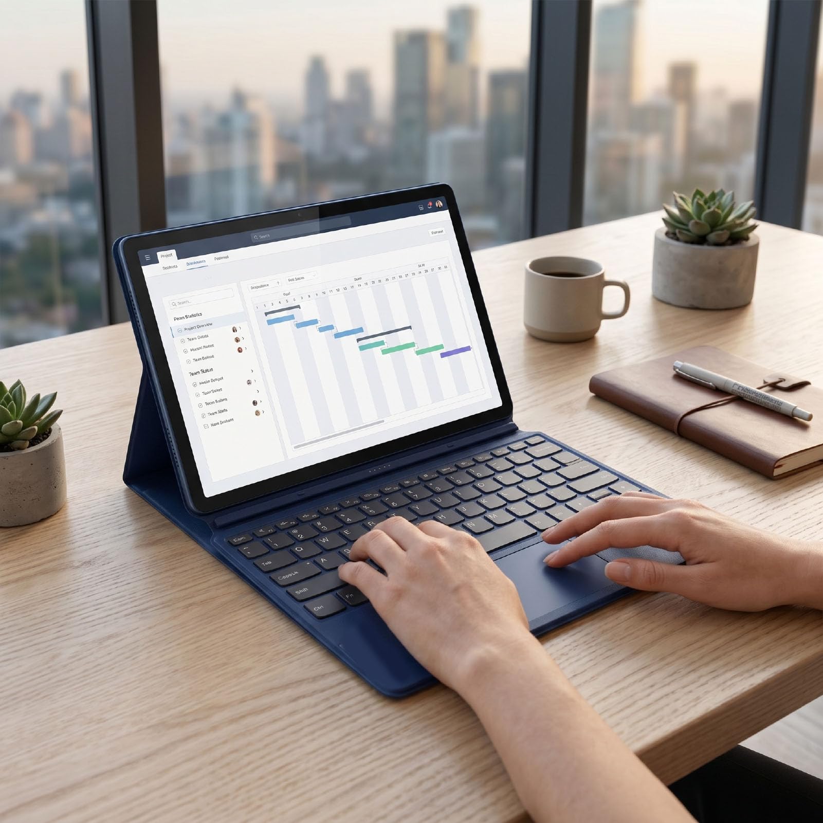 XUMIUZIY Magnetyczna Obudowa Klawiatury dla IdeaPad Duet 3i Gen 8, Pokrowiec na Touchpad ze Skóry PU z obsługą Gestów Wielodotykowych, Podstawa Ochronna Plug and Play.