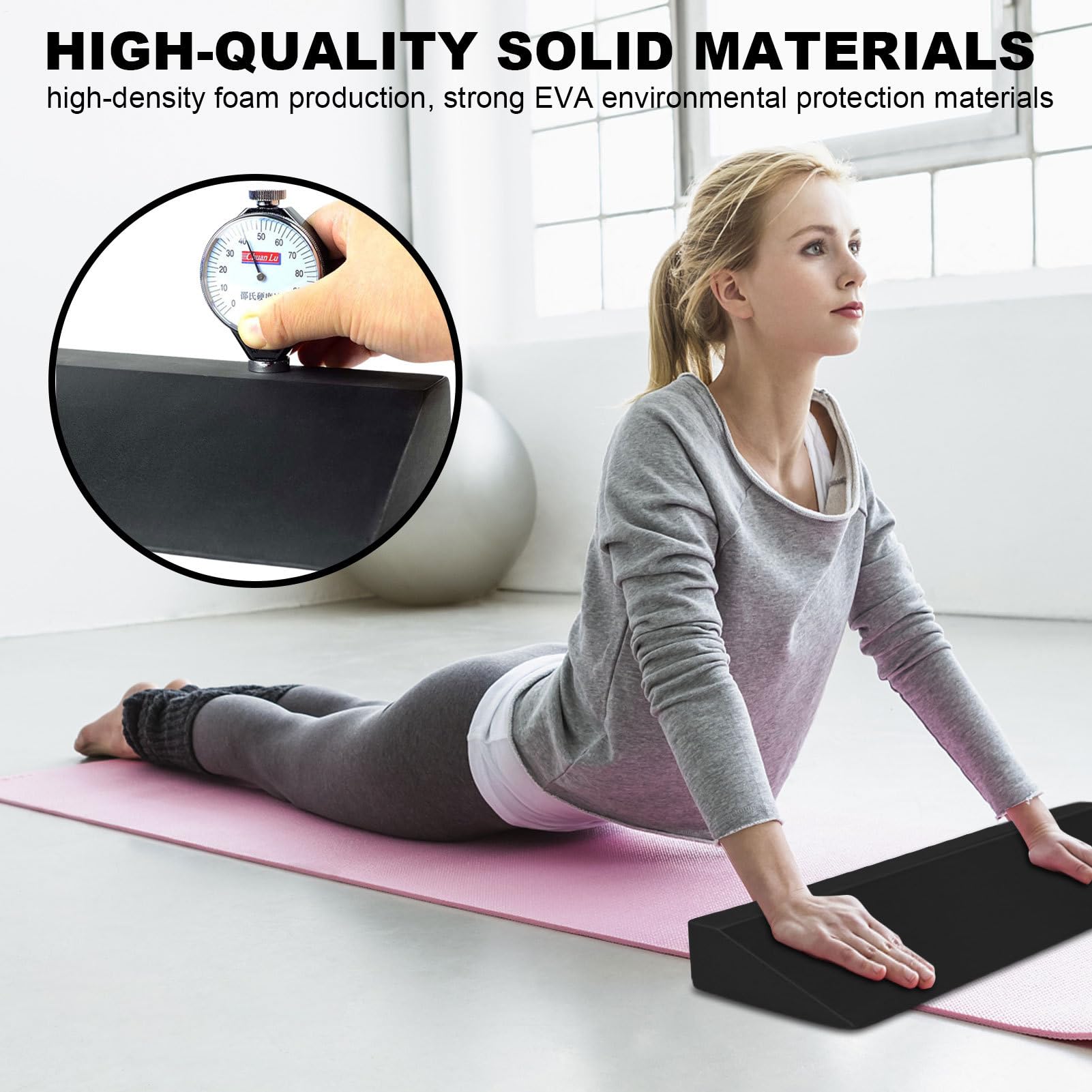 Planche Incline Slant pour Étirement de Mollet - Accessoire de Soutien des Pieds - Cale de Poignet Souple