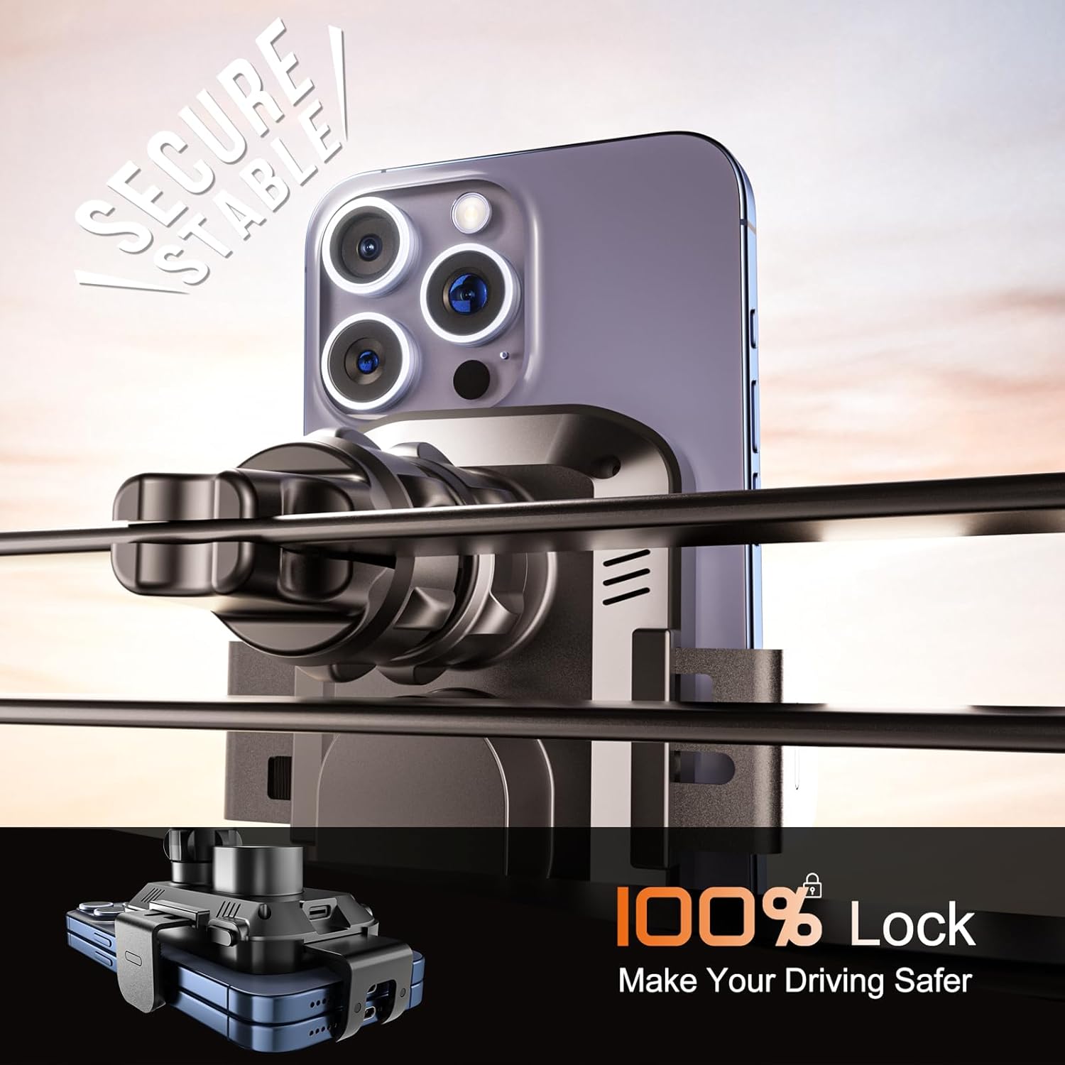 Wireless Car Charger, Fast Charging 15W Auto Clamping Car Charger Phone Holder Phone Mount for iPhone17 16 15 14 13 12 11 Pro Max Xs, Samsung Galaxy S24 Ultra S23 S22 S21 S20 S10+ Note 9, etc