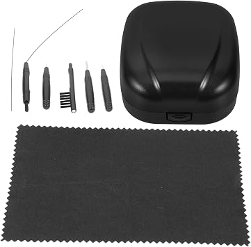 Portable Hearing Aid Cleaning Kit with Brush and Accessories Hearing Aid Care for Daily Maintenance Wax and Moisture Removal Tools