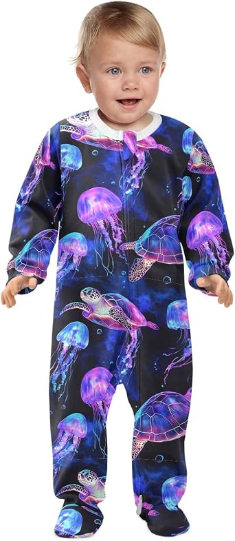 Dussdil Baby One-Piece Footies Newborn Rompers Pajamas Cotton Footed Pjs for Sleep Play Boys Girls