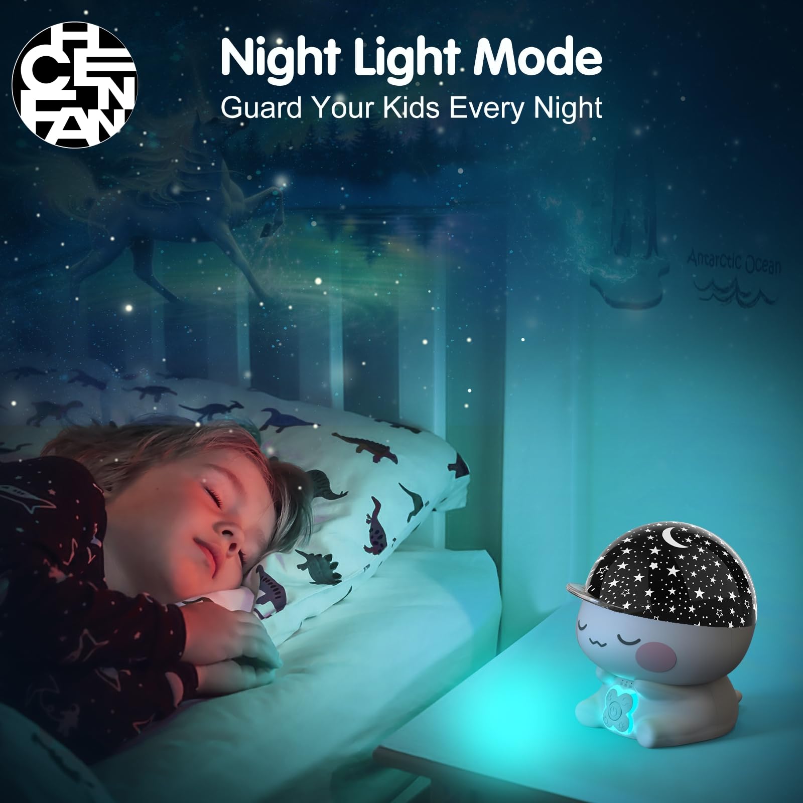 Proyector de estrellas de luz nocturna para niños, proyector de luz de bebé con temporizador de rotación de 360°, luces de noche para niñas y niños para dormitorio, proyector de luz nocturna