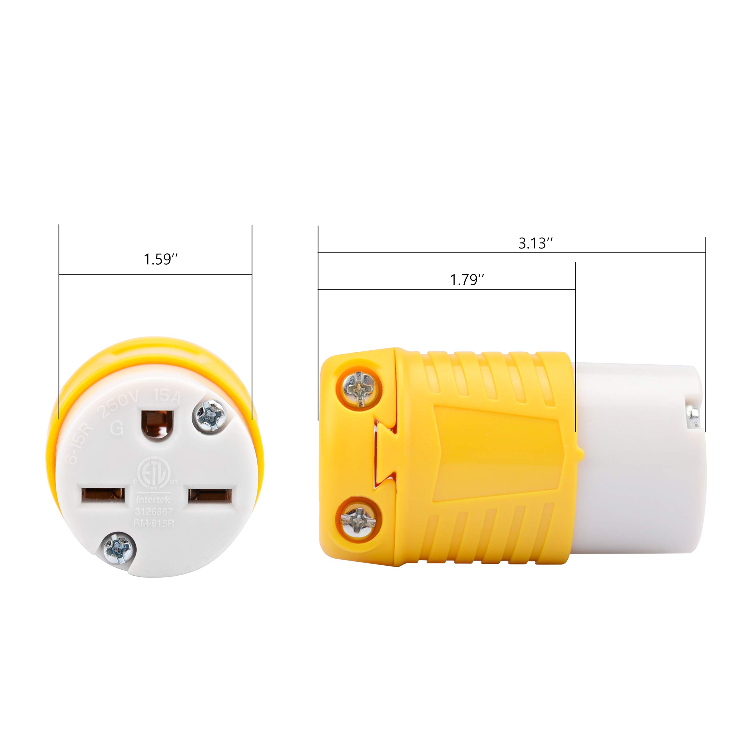 Electrical Replacement Connector, Extension Cord Ends