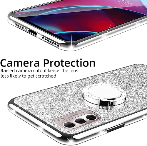 Miniatura 4 de nancheng Funda para teléfono Motorola Moto G Stylus 4G 2022 con anillo de correa de pie de cabra con cordón de protección a prueba de golpes