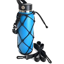 Gearproz HydroNet Carrier - Compatible with Wide Mouth Bottles 32, 40, 64 oz Growler - from Americas No. 1 in Paracord Handles and Accessories - Prevents Dropping and Dents