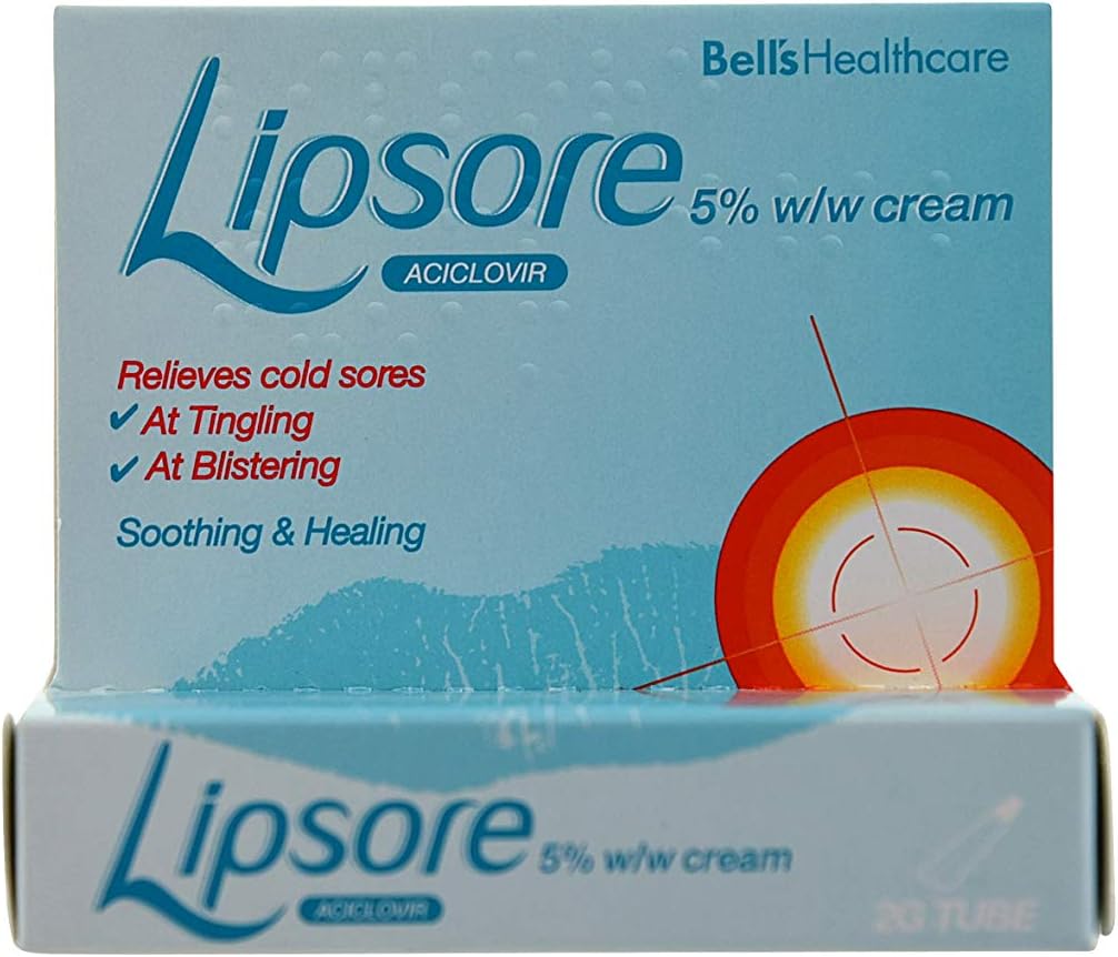Bells Healthcare Lipsore 5 Aciclovir Cream, 2 gram