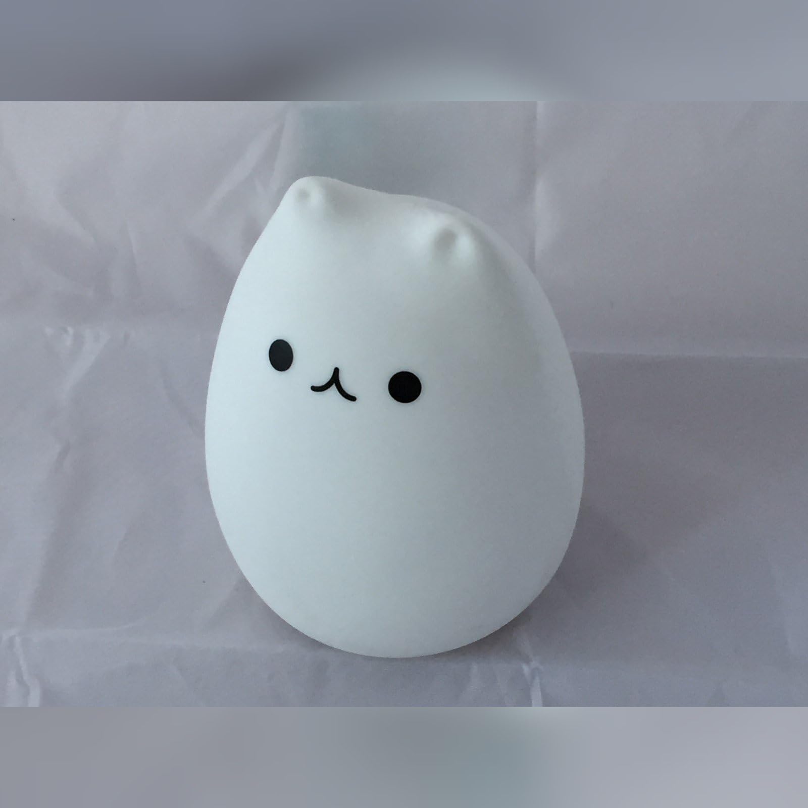 LED Night Light Multicolor Silicone Soft Baby Light Lamp Portable Silicone Cute Mushroom Night Lamp Rechargeable GIFT Night Lamp for Children(celebrity cat)