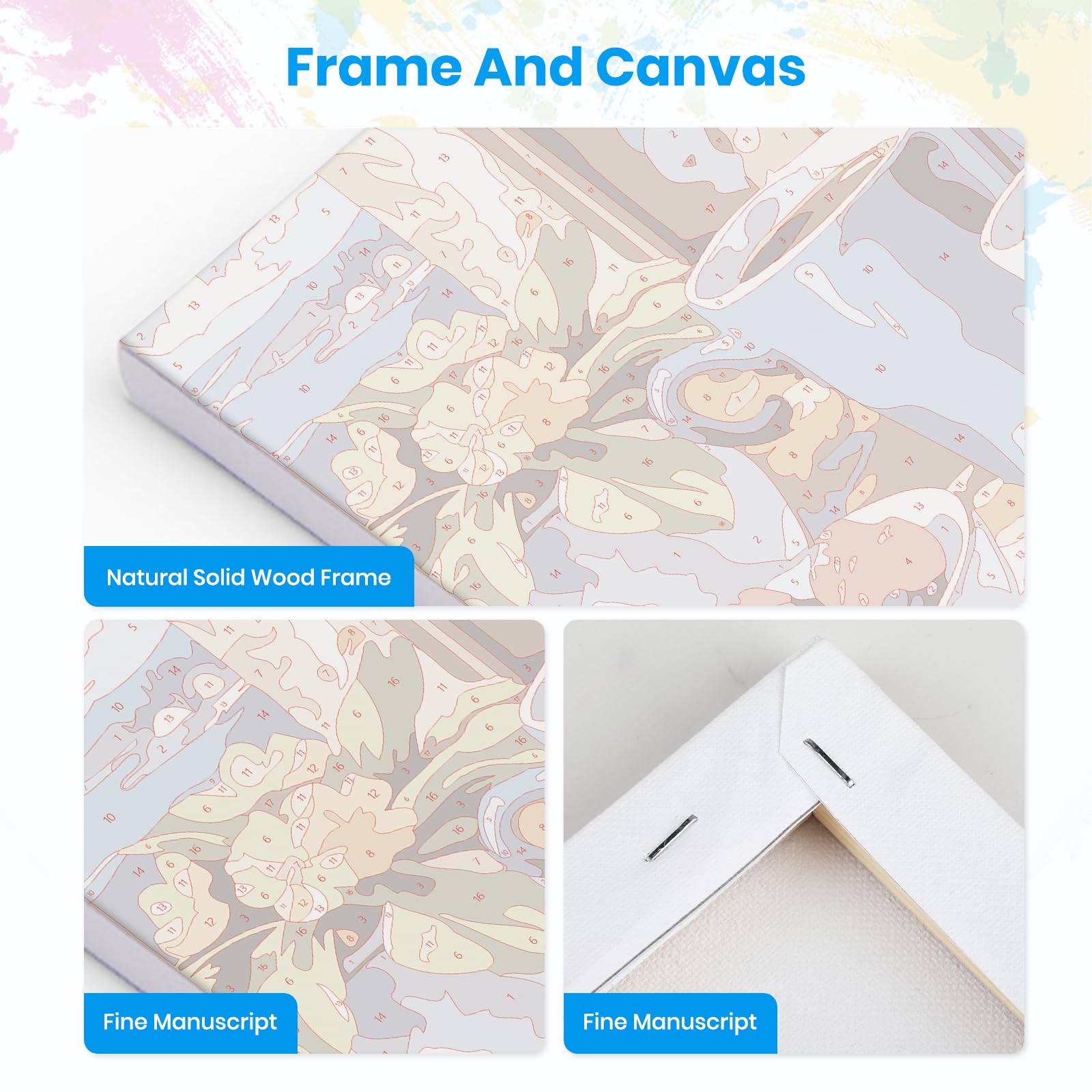 EOBROMD Dipingere con i Numeri Adulti con Telaio, Colazione Paint by Numbers, Kit di Pittura Acrilica Fai-da-Te per Adulti con Pennelli Pittura a Pigmento Acrilico 20x30cm - 5