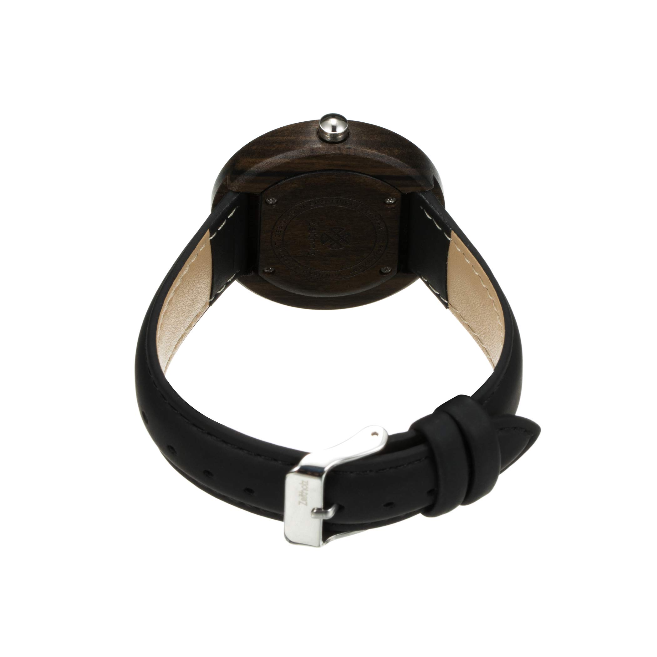 Orologio in Legno Unisex - Modello Sebnitz, Fatto a Mano da Sandalo Naturale 100% con Movimento al Quarzo - Orologio Ligneo Analogico Leggero per Uomo e Donna - Cinturino Regolabile