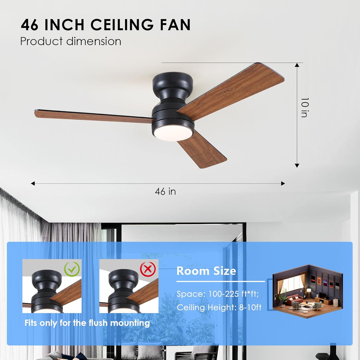 Diagram illustrating 6 adjustable fan speeds: Low, Medium, and High settings