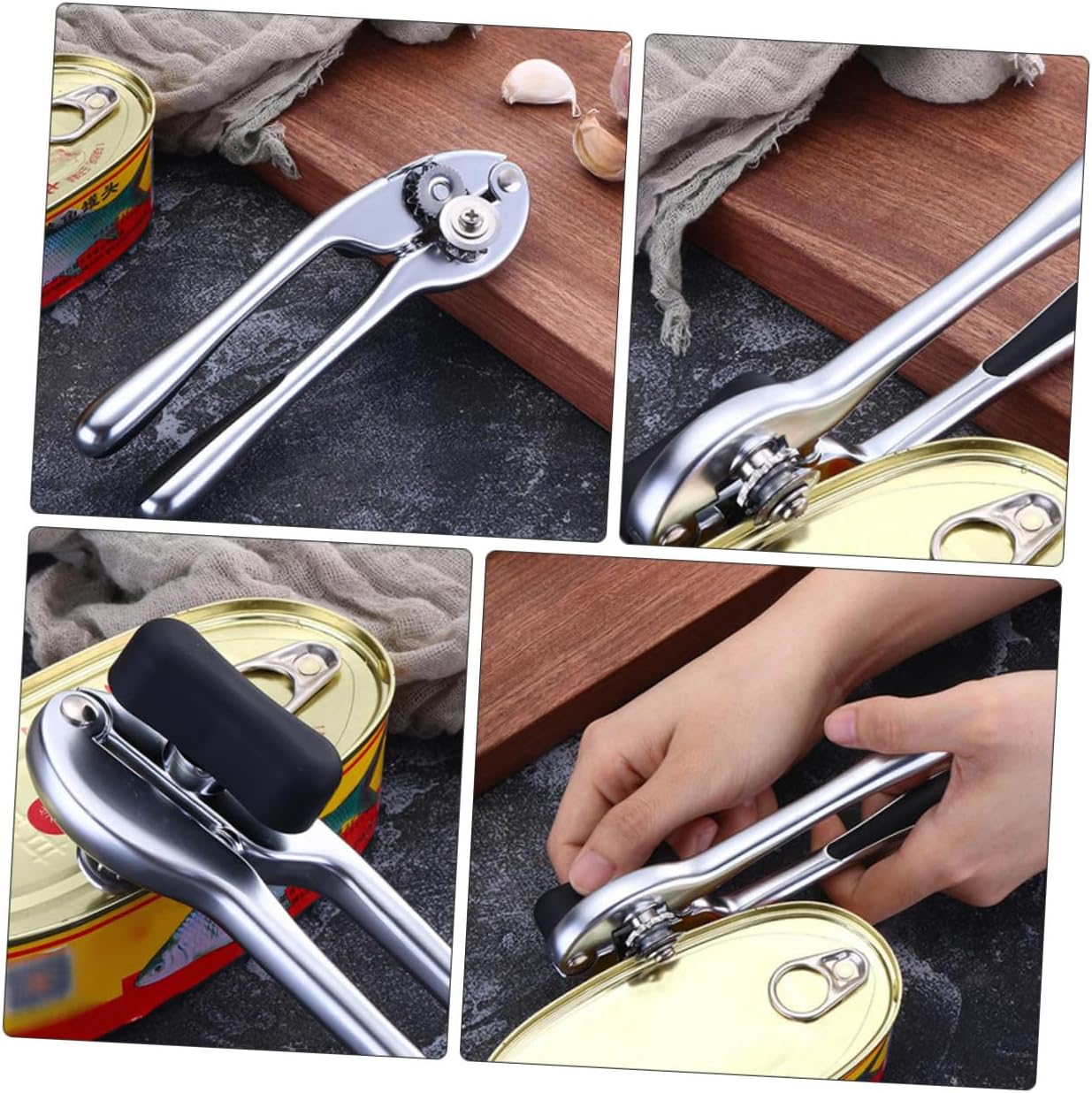 Multi-function Can Opener with Comfortable Grip Heavy-duty Metal Bottle Opener and Kitchen Tool Easy Manual Use for Cans and Beer Bottles Compact and Practical for Home Cooking