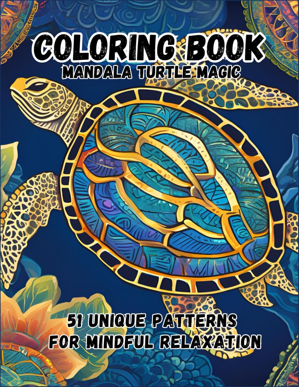 Mandala Turtle Magic: 51 Unique Patterns for Mindful Relaxation: 51 Intricate Designs Combining the Serenity of Turtles with Beautiful Mandalas for Relaxation and Mindfulness