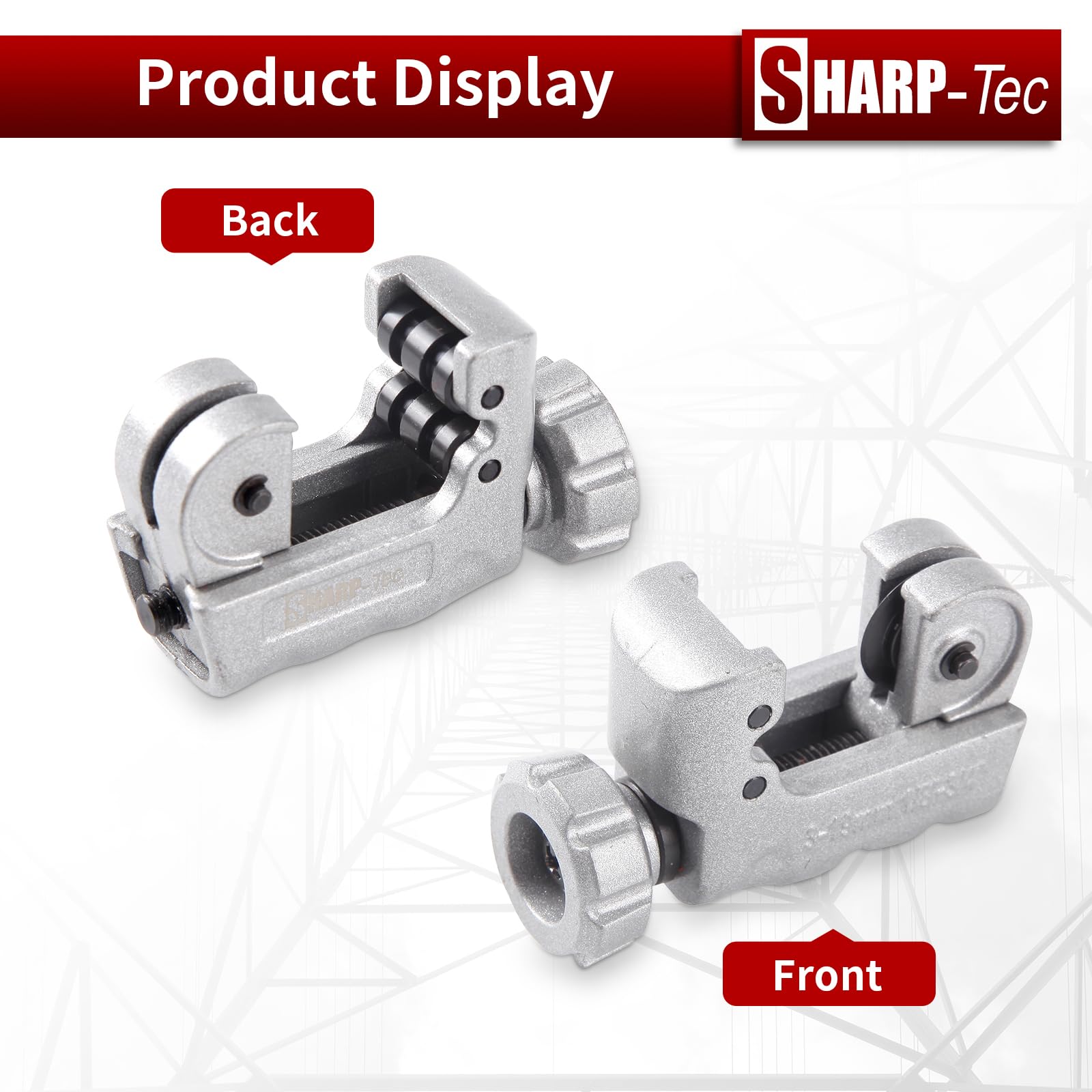 Sharp-tec 3-19mm Pipe Cutter, Adjustable Pipe Slice Tube Cutter with Zinc Alloy Body, Mini Copper Pipe Cutter - Image 4