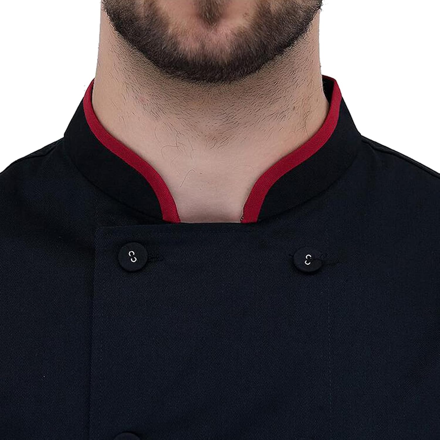 Chef Coat, Unisex Kitchen Chef Restaurant Uniform Breathable Double Breasted Dress Chef Jacket Chef Coats Sushi Work Shirt