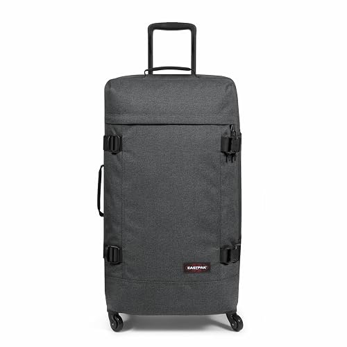 EASTPAK TRANS4 L 80L Large Checked Luggage Bag Black Denim