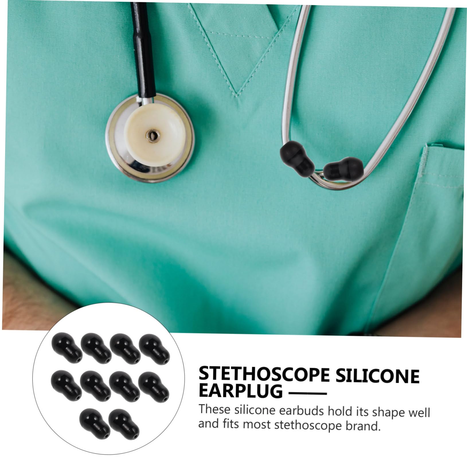 Hemobllo 40piezas Auriculares De Silicona Para Estetoscopios Repuestos Para Fonendoscopios De Comodidad y Durabilidad Cada Uso
