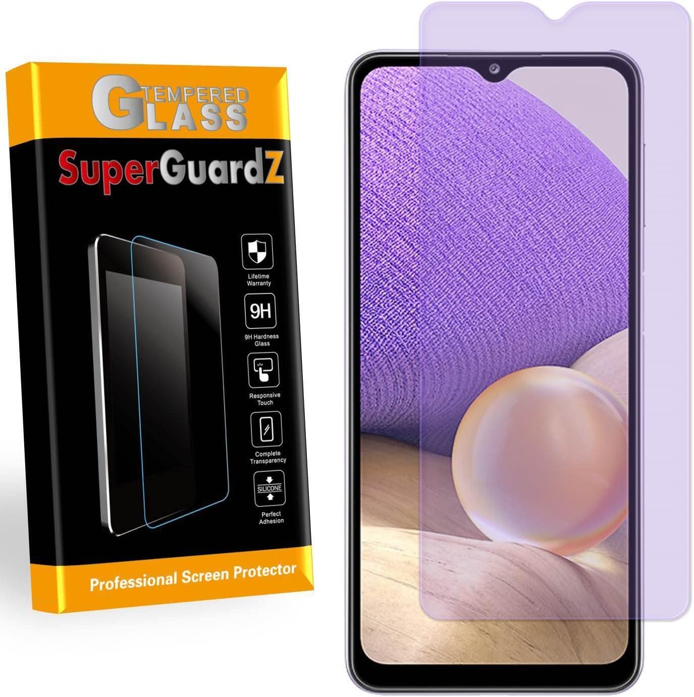 [2-Pack] for Samsung Galaxy A32 5G / M32 5G Screen Protector Anti Blue Light Tempered Glass, Eye Protection, SuperGuardZ, 9H, 0.3mm, Anti-Scratch, Anti-Bubble