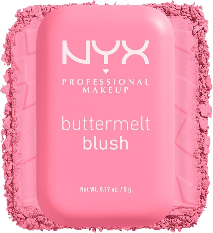 NYX PROFESSIONAL MAKEUP - Blush en Poudre, enrichi en beurre de mangue, beurre d'amande & beure de karité - Texture Fondante - Formule Vegan - Buttermelt Blush, Teinte : Butta Together