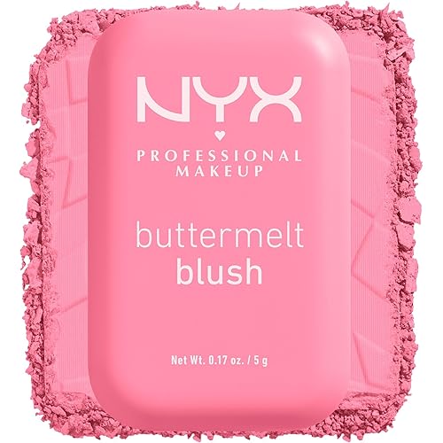 NYX PROFESSIONAL MAKEUP Buttermelt Powder Blush, Fade and Transfer-Resistant Blush, Up to 12HR Make Up Wear, Vegan Formula - Butta Together