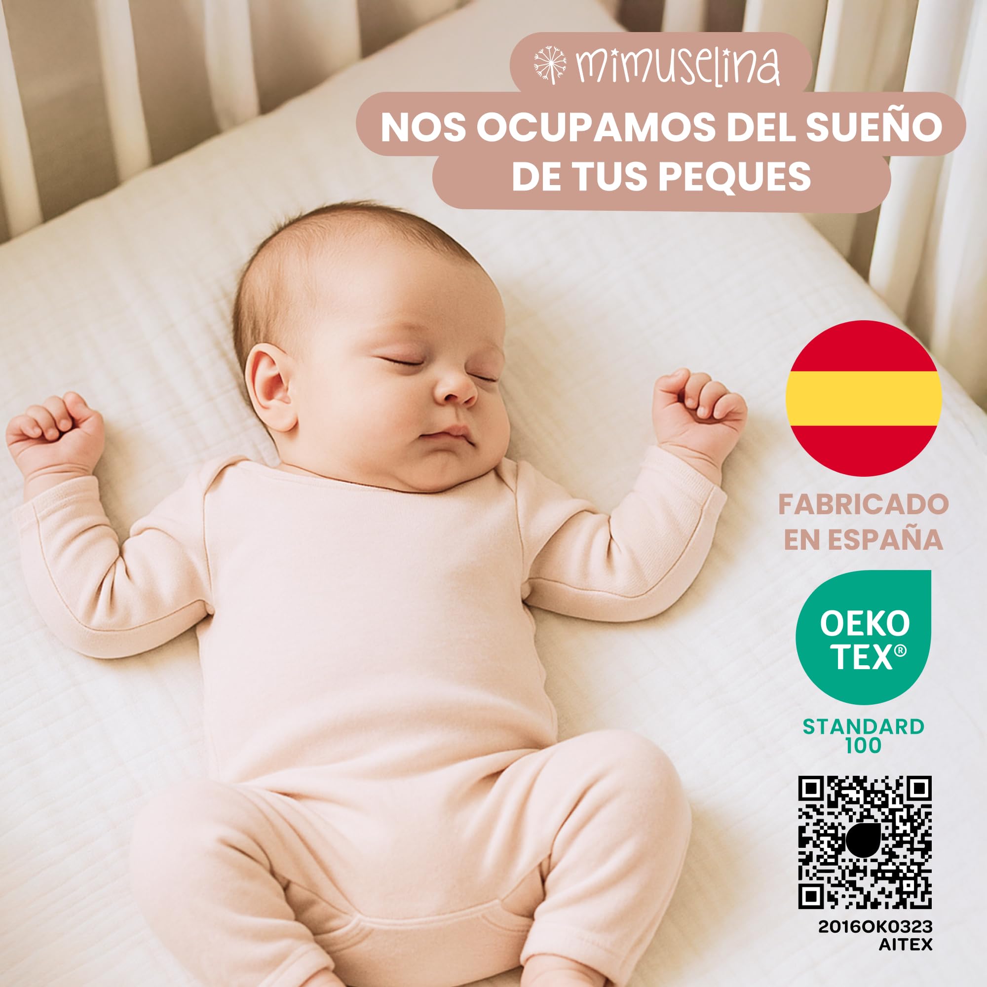 MIMUSELINA Sabanas Capazo Bebe 35x75 | Pack de 2 Sabanas Moises 100% Algodón Muselina Suave y Transpirable | Hechas en España | Blanca - Blanca
