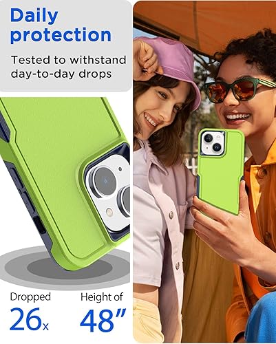 Miniatura 4 de AICase Funda para iPhone 15 Plus con protector de pantalla de vidrio + lente de cámara, resistente protección contra caídas, cuerpo completo,