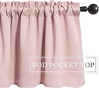 Vista 3 de MIULEE Cenefa de ventana opaca de primavera para dormitorio, cocina, baño, sala de estar, oscurecimiento de bolsillo para barra, cenefa de cortina