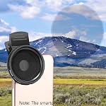 NEEWER 37mm Clip On ND2-ND400 Phone Camera Lens Filter Kit: Adjustable Neutral Density Filter with Phone Clip Compatible with iPhone 14/14Pro/14Pro Max Samsung Android Smartphones iPad and More