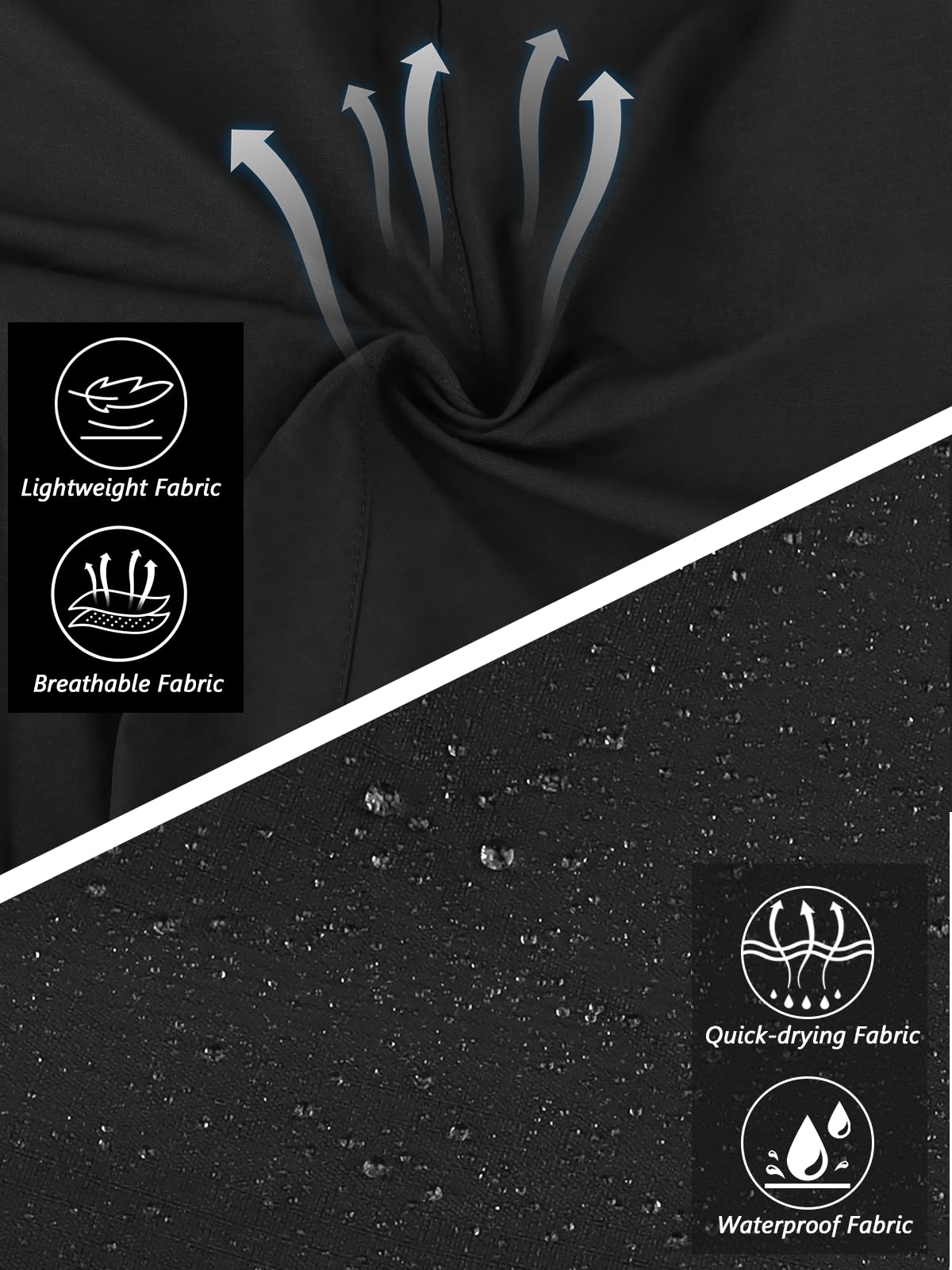 EBANKU Short cargo de randonnée pour femme