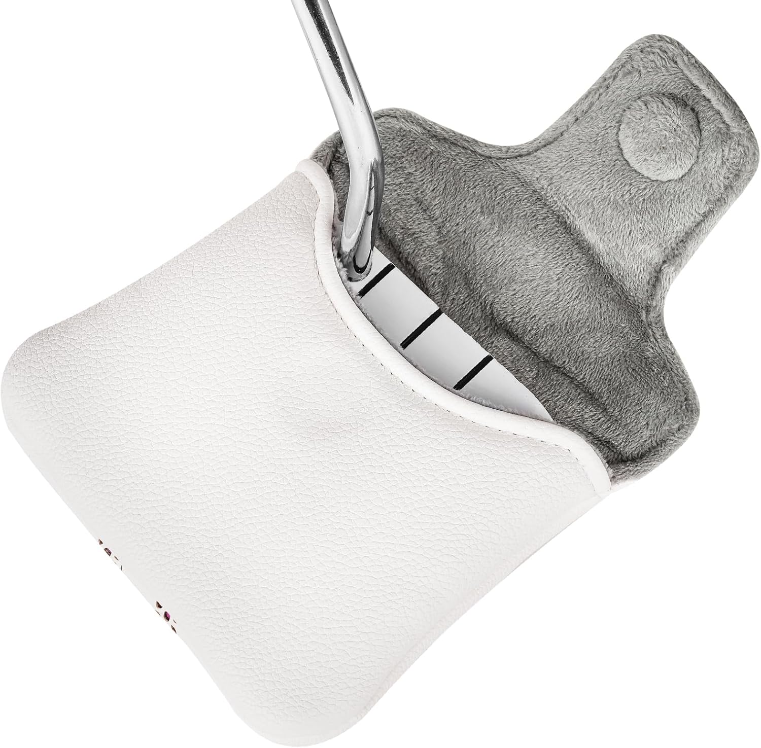 Golf Putter Cover Magnetic Heel Shaft Headcover, Large Mallet Putter Headcover for Taylormade Spider GTX EX GT etc
