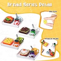 Vista 4 de Civaner Juego de 50 piezas de accesorios de comida rápida en miniatura para casa de muñecas, mini comida de Navidad, bebida mixta de resina, mini