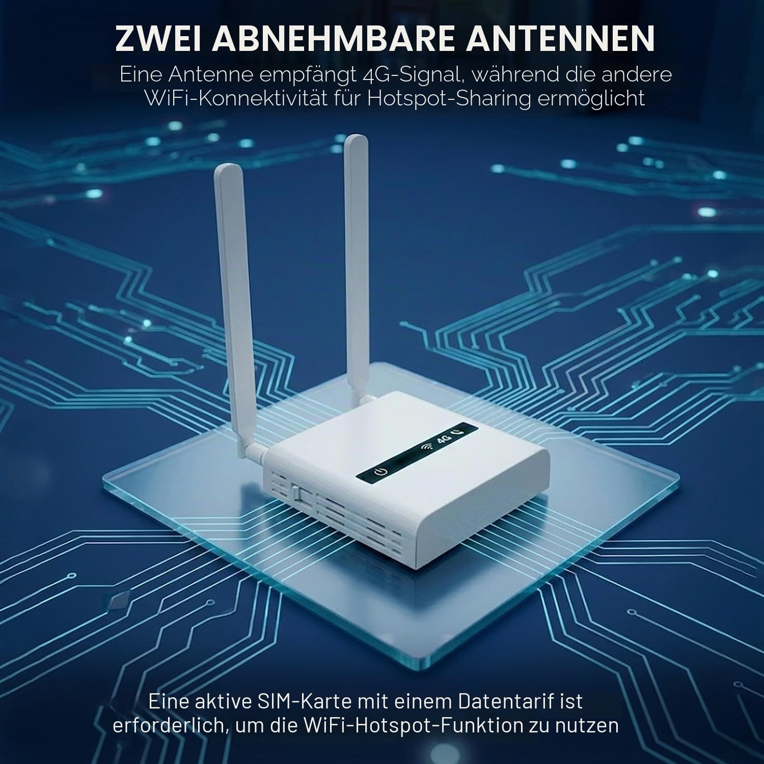 Geemarc CL2000 – zum Verbinden von Festnetztelefonen mit dem 4G-Mobilfunknetz – benötigt eine SIM-Karte zum Betrieb – kann als WLAN-Zugangspunkt dienen