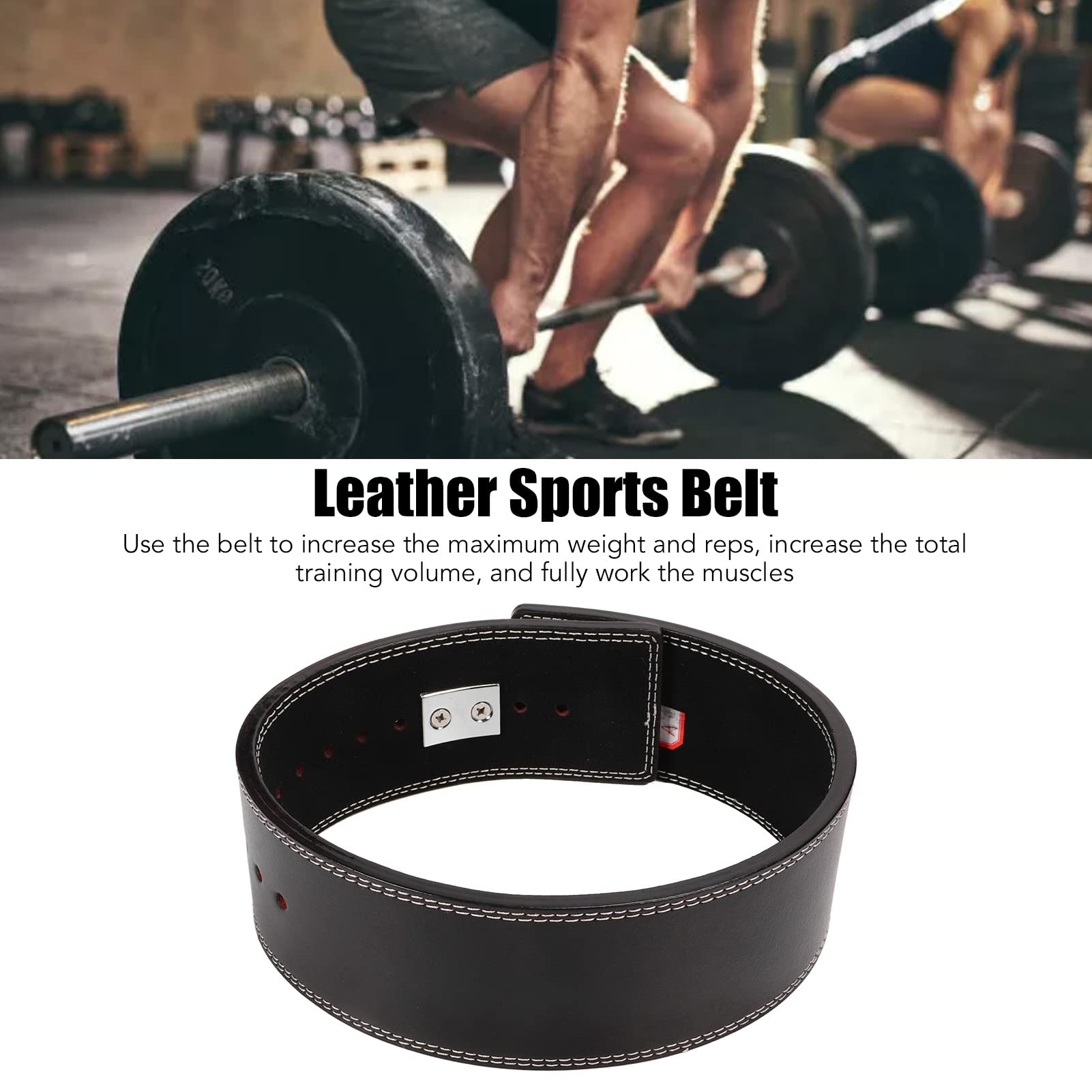 Srliya Cintura Tozza in Pelle per Bodybuilding, Supporto Lombare per Sollevamento Pesi, Cintura per Allenamento Fitness, Equipaggiamento Protettivo Sportivo Senza Marca