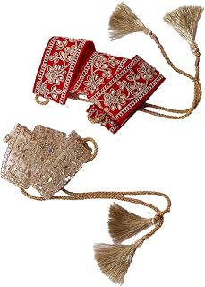 My Cool GrandMom Cotton Blend Waist Belt Combo Pack of 2 for Women & Girls – Handcrafted Lace Work Kamarbandh | Kamarpatti... Price In India