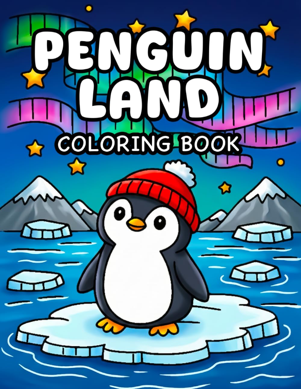 Penguin land: Coloring book