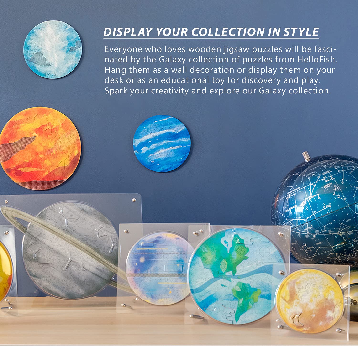 【ジグソーパズル】Relajant 惑星パズル　天王星 宇宙の破片 URANUS 天王星と専用フレームセット – ご褒美パズル