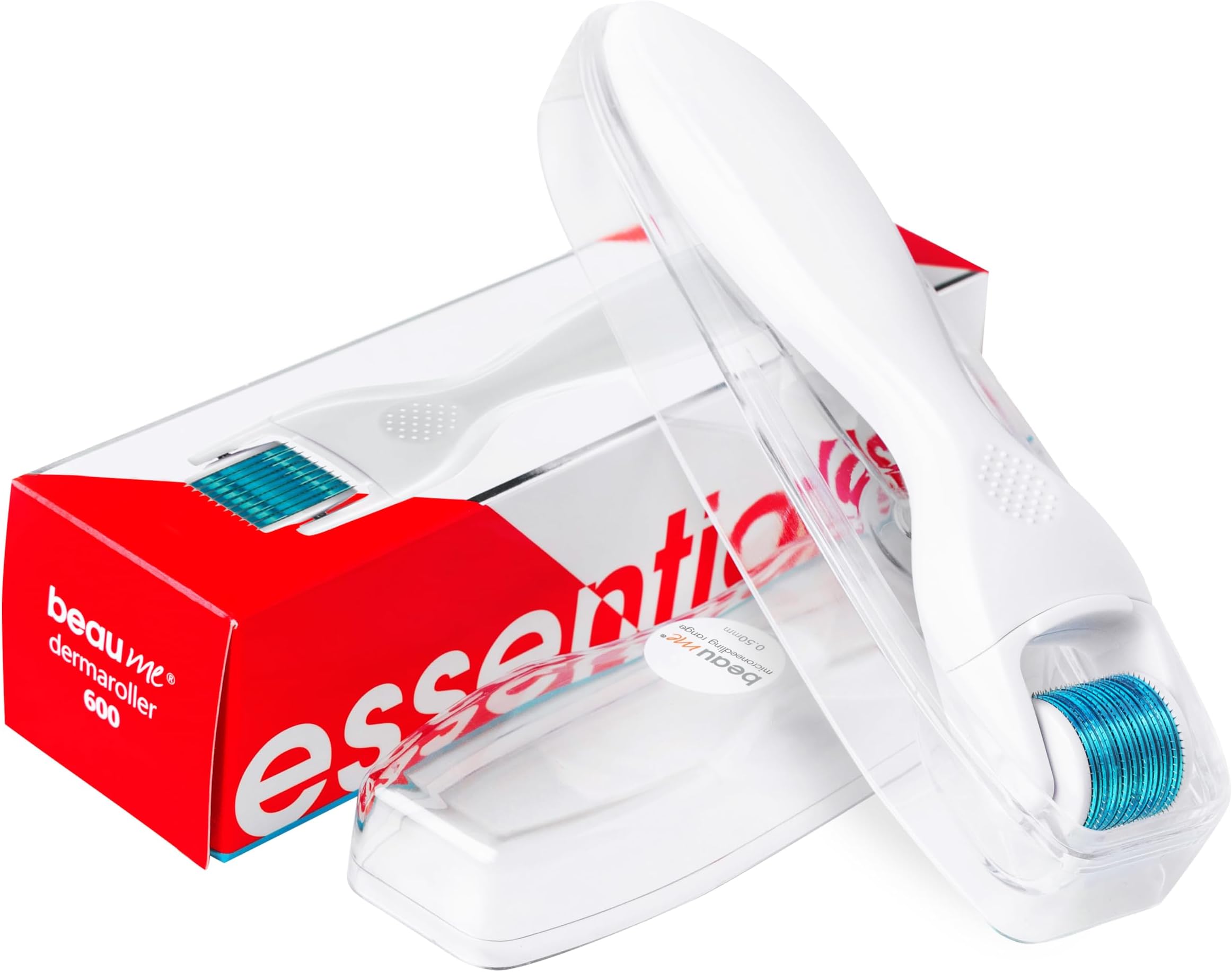 Dermaroller with 600 needles (0,20-1,50mm) • Exchangeable attachment • the Original • certified in Germany (1,00mm)