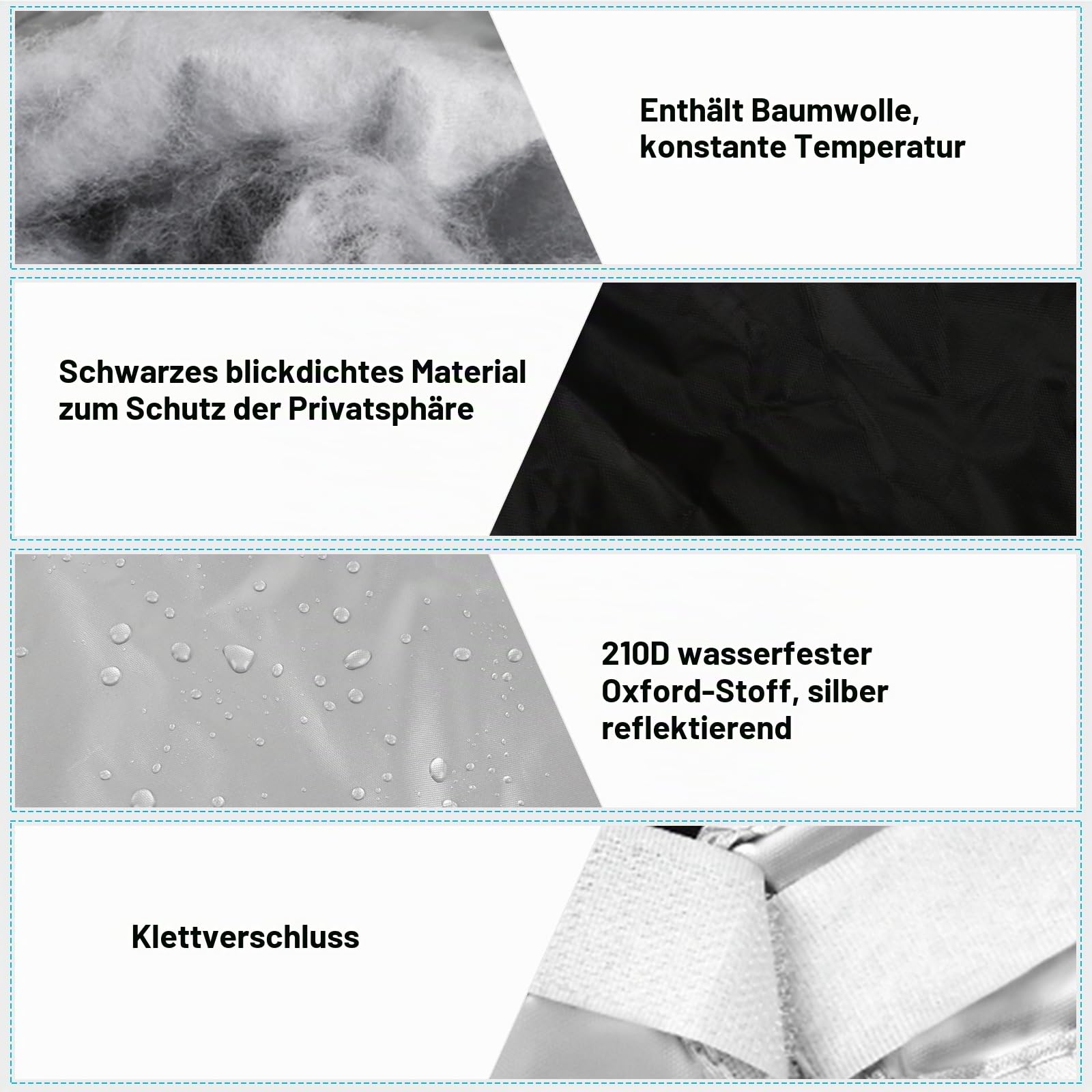 Luxus Frontscheibe Wrap Cover Ersatz für Iveco Daily 2014-2025, Silber | Auto Windschutzscheiben Abdeckung UV-Schutz, 600D Sonnenschutz Wasserdichtes Schnee-Eisschutz, Staubschutz