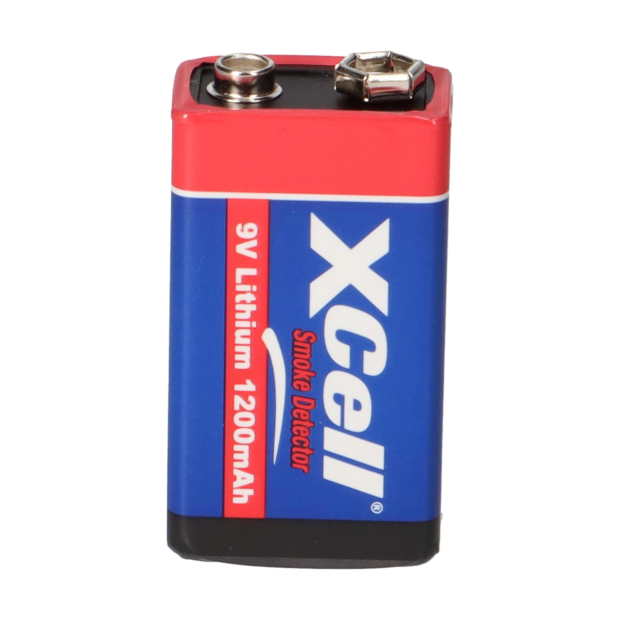 2 pilas de litio de 9 V de 1200 mAh, 9 V E-Block (U9VL, CR-9V, 6LR61) para 10 años, ideal para, por ejemplo, detectores de humo, detectores de fuego, medidores, micrófonos, etc. Juego de baterías (2