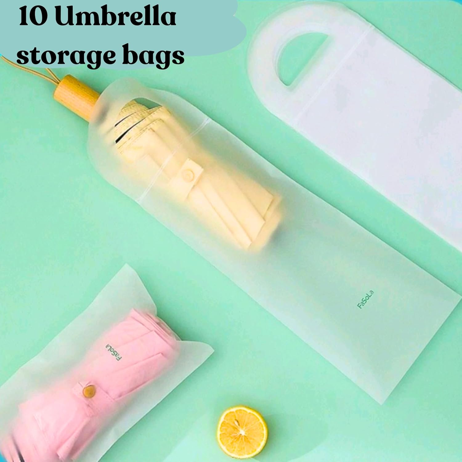 Umbrella Plastic Bags, Zip Lock Bags for Wet Umbrella, No Leak, Wet Umbrella Bags Reusable or Disposable and Refills for Travel - Image 3