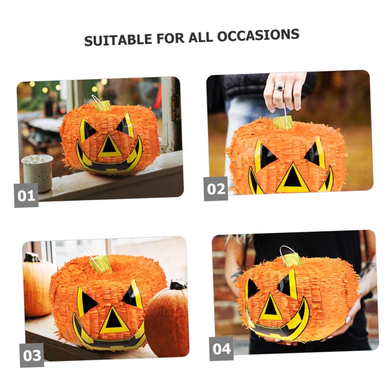 YARNOW Halloween Pinata Kleine Faltbare Kürbis Pinata mit Schläger Party Spiel Dekoration für Halloween und Geburtstage