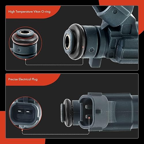 Miniatura 7 de A-Premium Inyectores de combustible compatibles con Hyundai Genesis Coupe 2010 2011 2012 L4 2.0L, gas, juego de 4, reemplazo # 35310-2C100